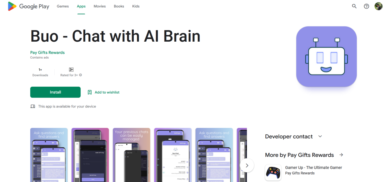 Herramienta IA Buo Chat With AI BrAIn