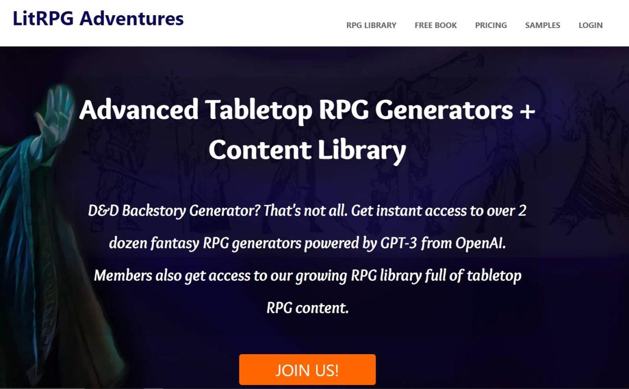 Herramienta IA Litrpg Adventures