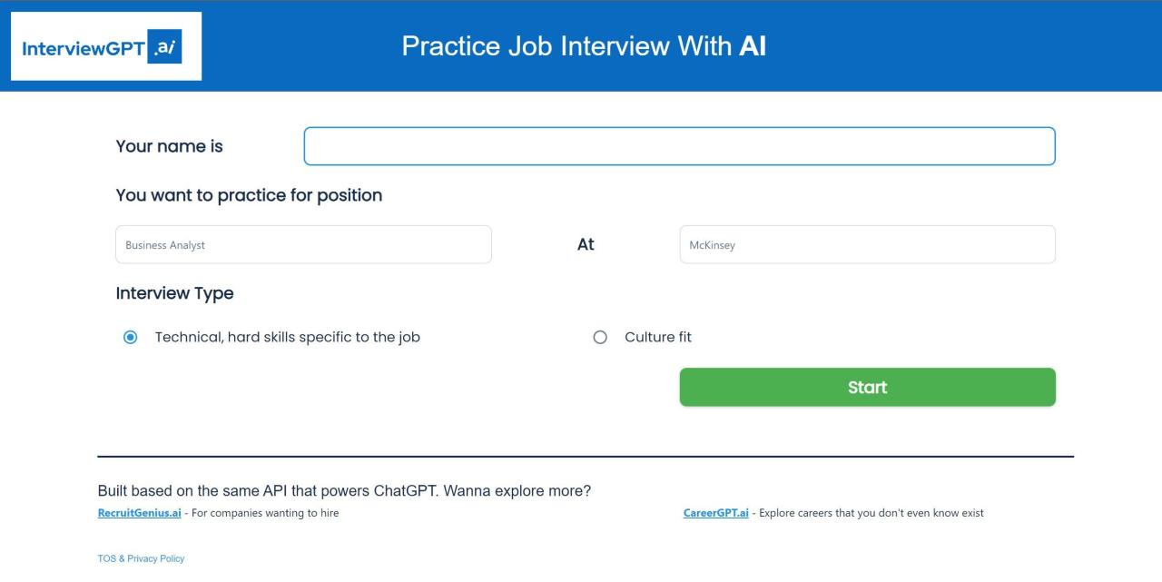 Herramienta IA InterviewGPT