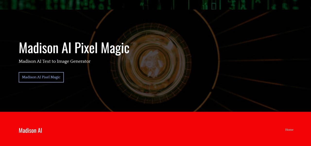 Herramienta IA Madison AI Pixel Magic