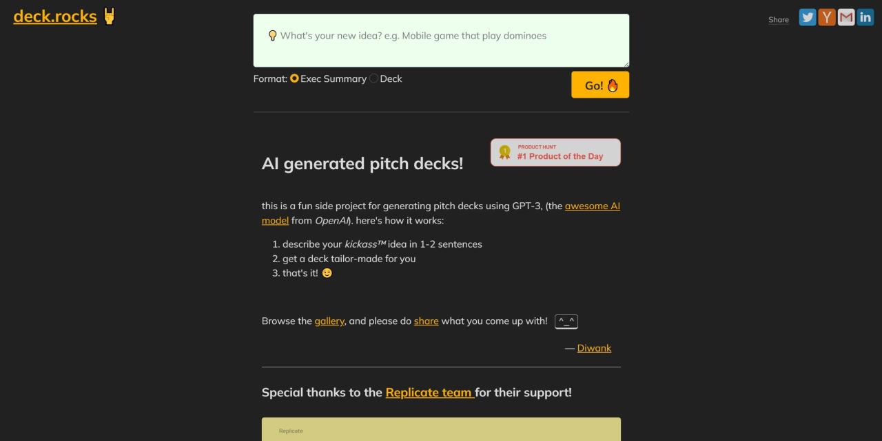 Herramienta IA Deck.Rocks