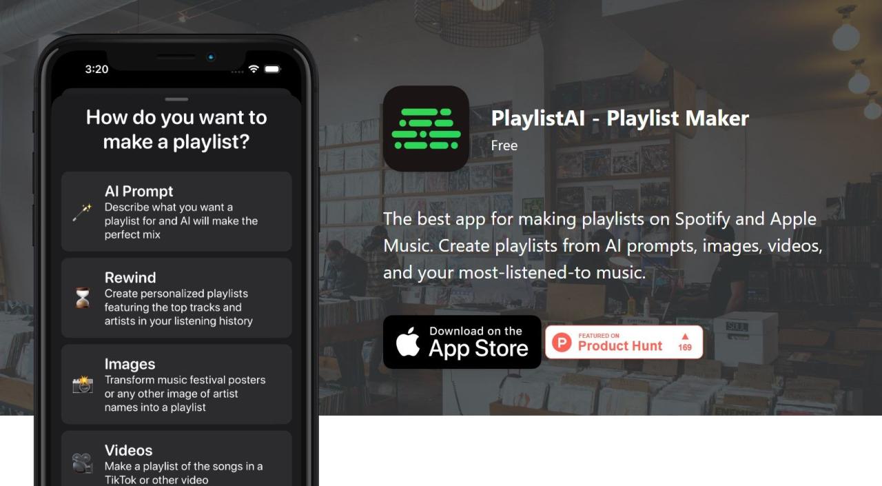 Herramienta IA PlaylistAI