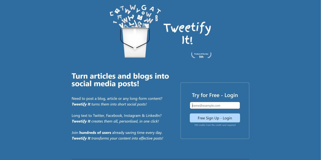 Herramienta IA Tweetify