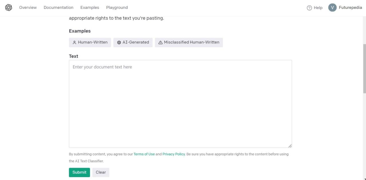 Herramienta IA OpenAI Text Classifier