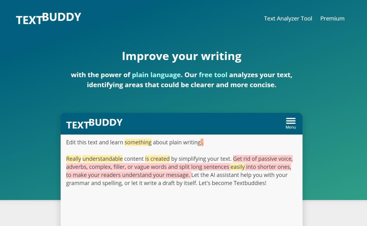 Herramienta IA Textbuddy