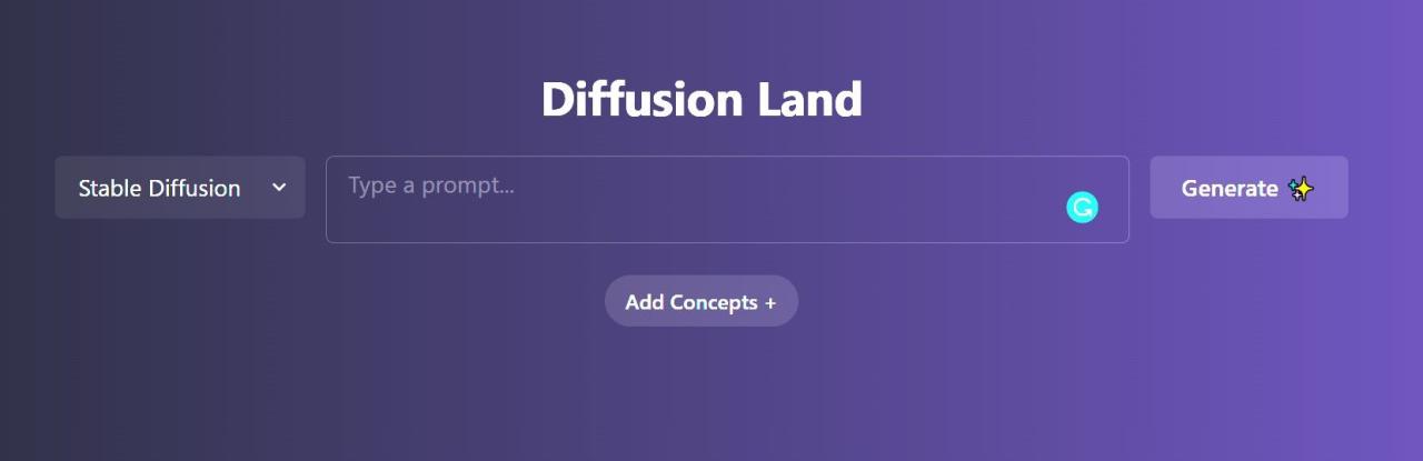 Herramienta IA Diffusion Land