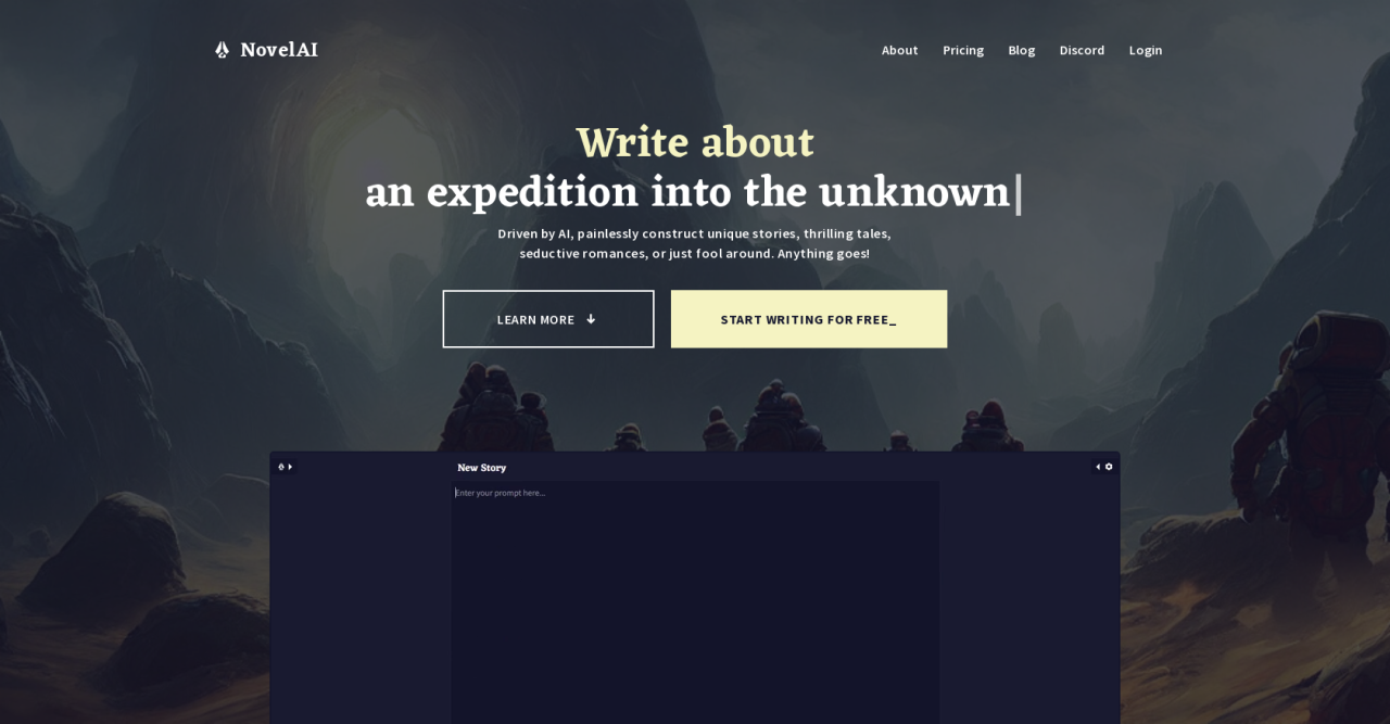 Herramienta IA NovelAI