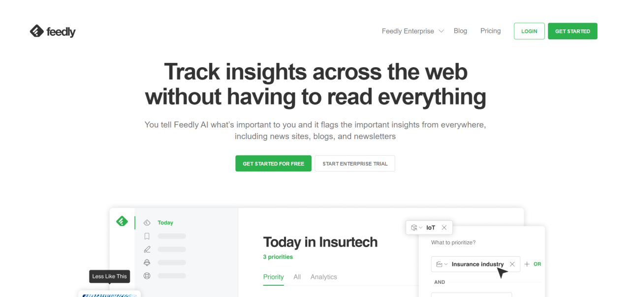 Herramienta IA Feedly