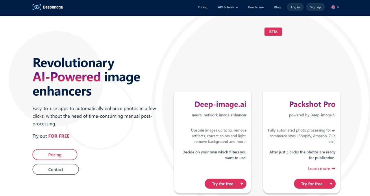 Herramienta IA Image Enhancer