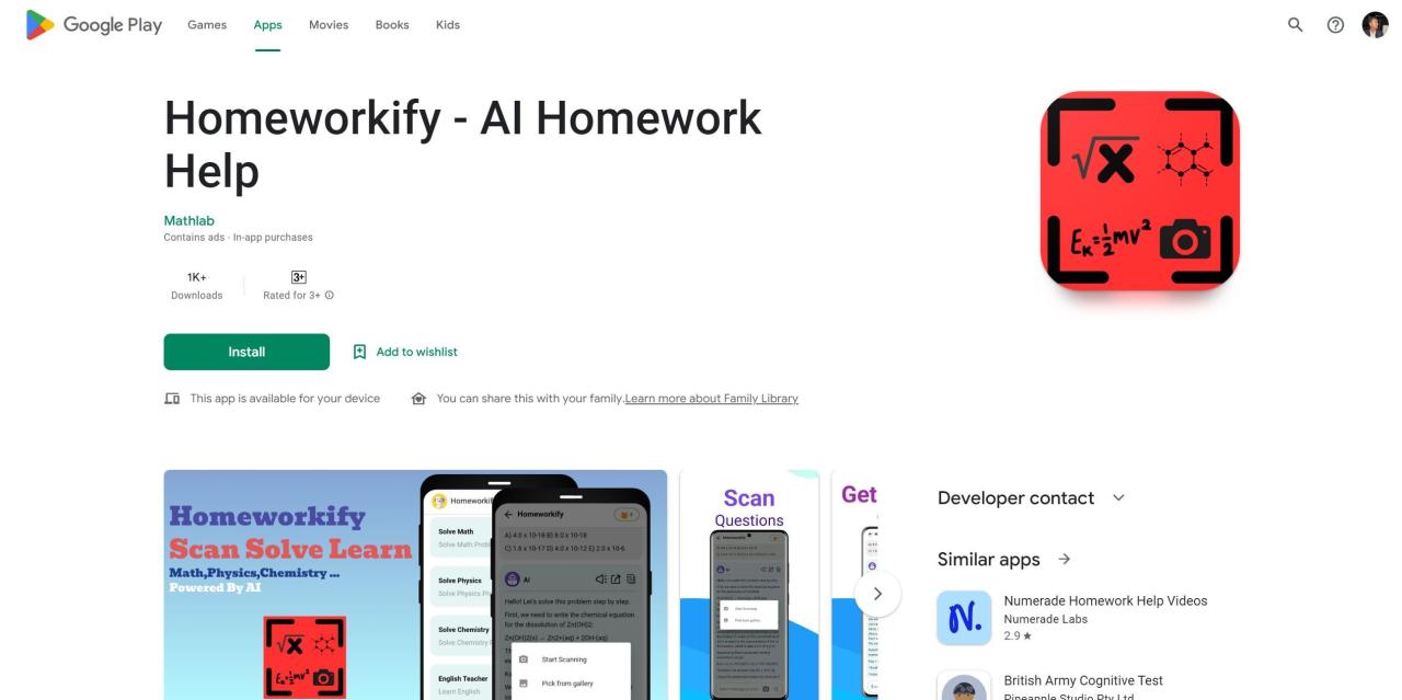 Herramienta IA Homeworkify