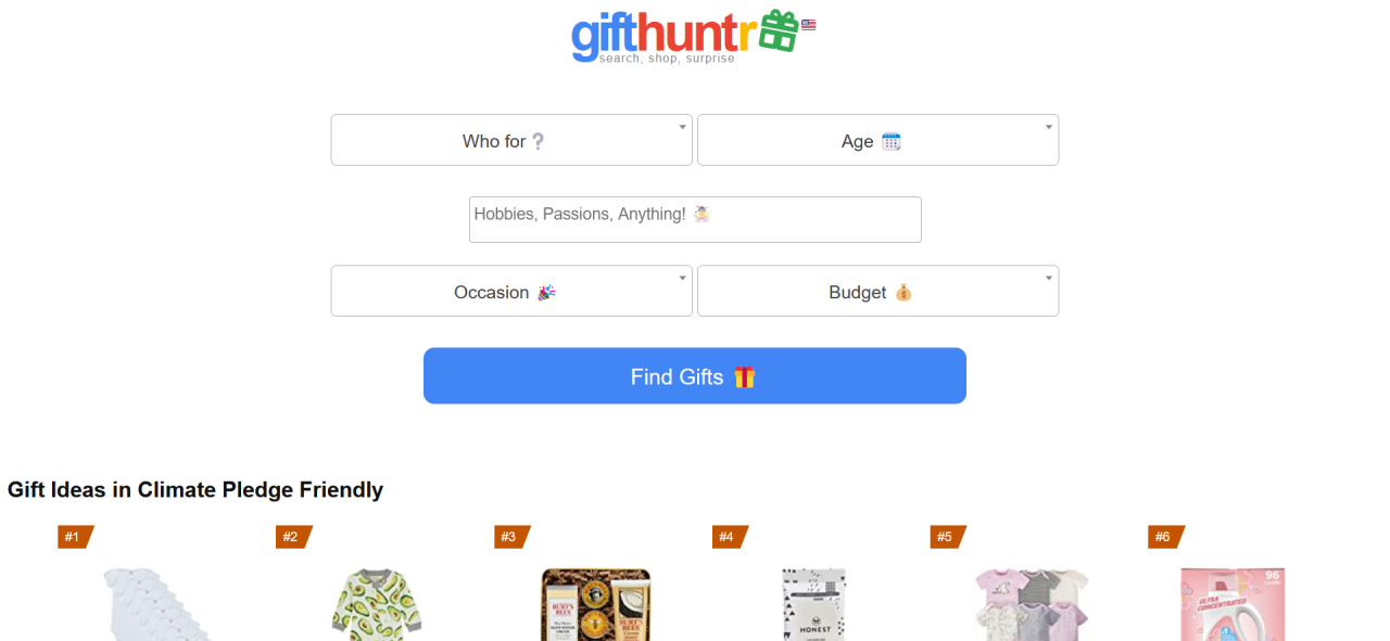 Herramienta IA Gifthuntr