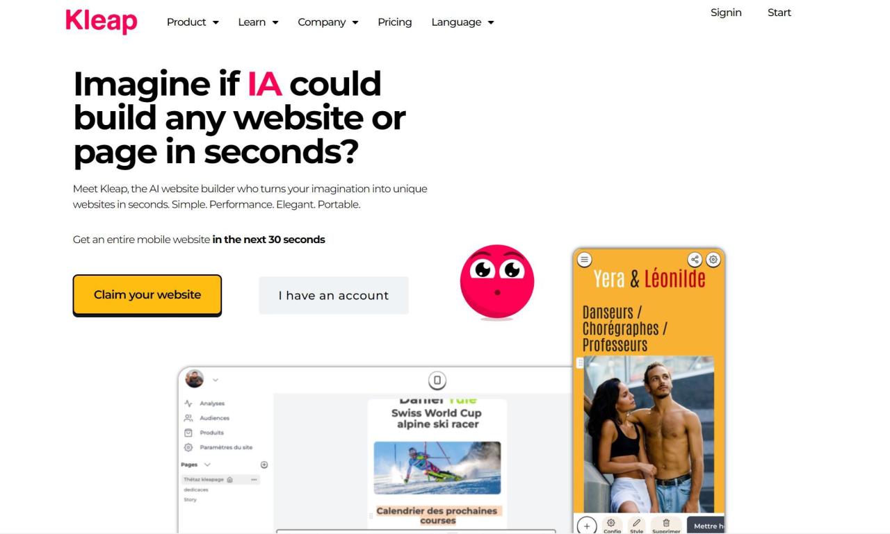 Herramienta IA Kleap