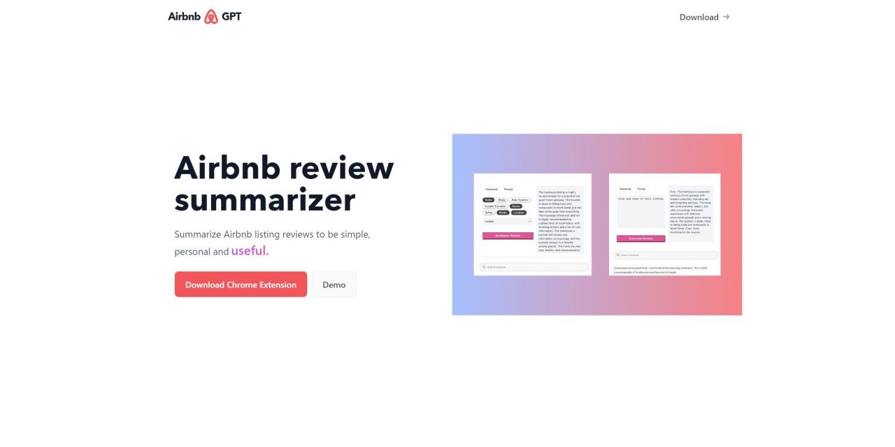 Herramienta IA AIrbnb Review Summarizer
