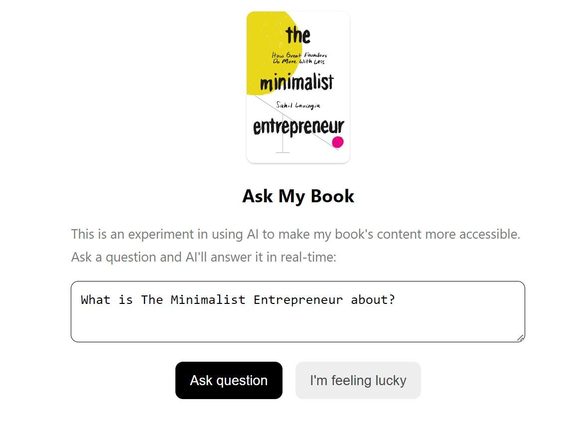 Herramienta IA Ask My Book