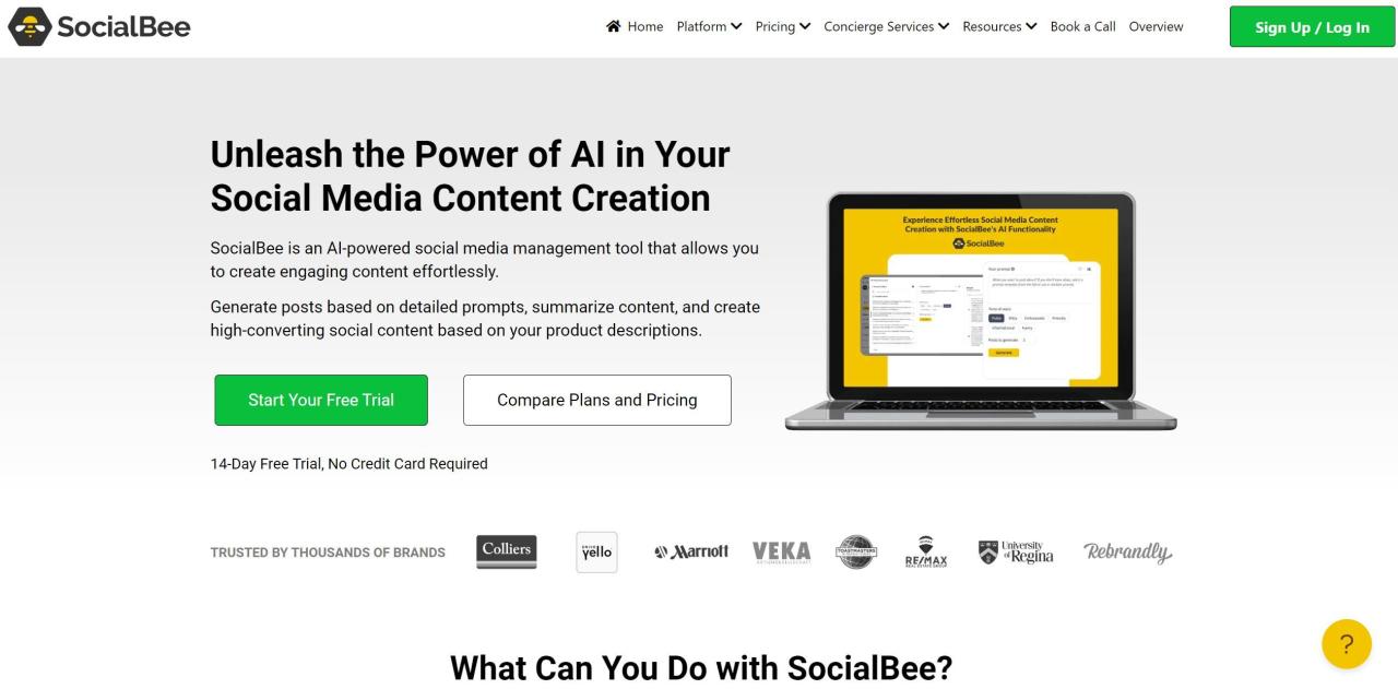 Herramienta IA AI Social Post Generator By Socialbee