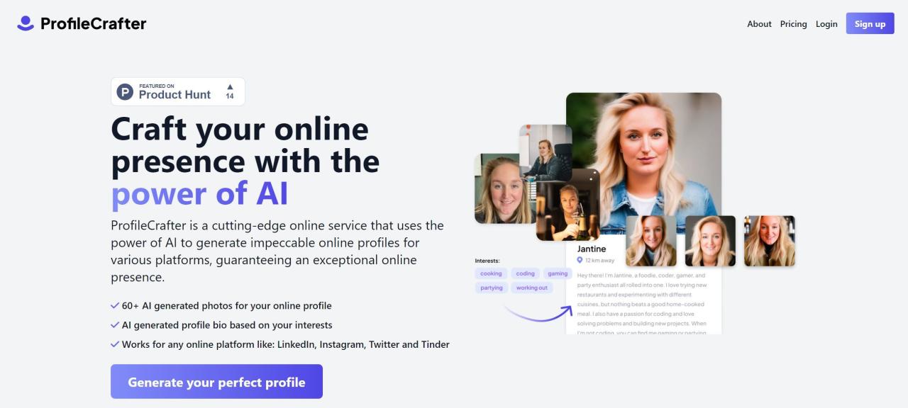 Herramienta IA Profile Crafter