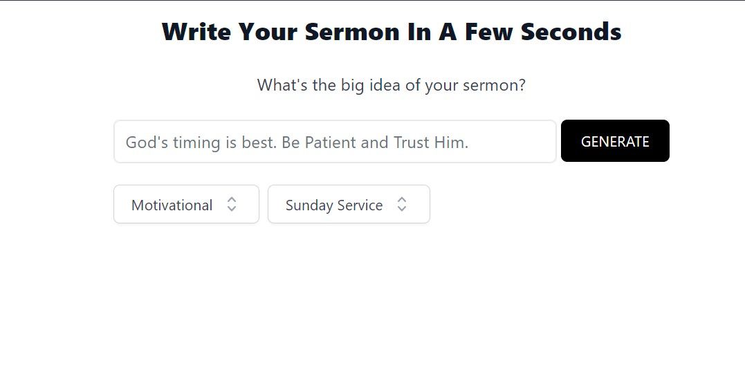 Herramienta IA SermonGPT