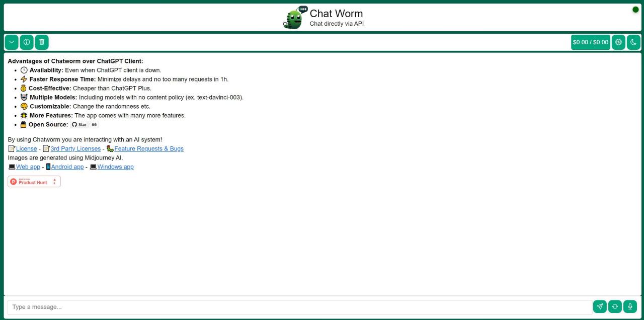 Herramienta IA Chatworm