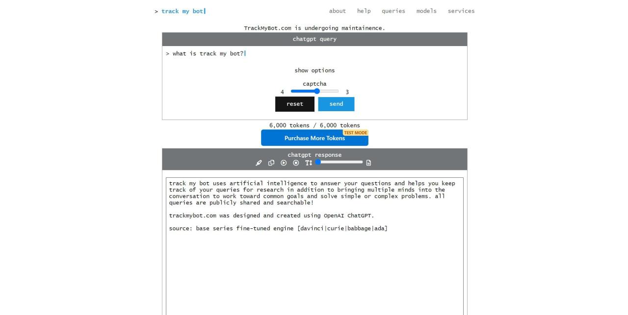 Herramienta IA Trackmybot