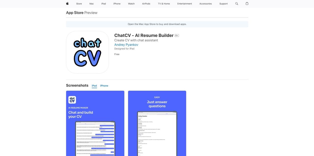 Herramienta IA Chat Cv