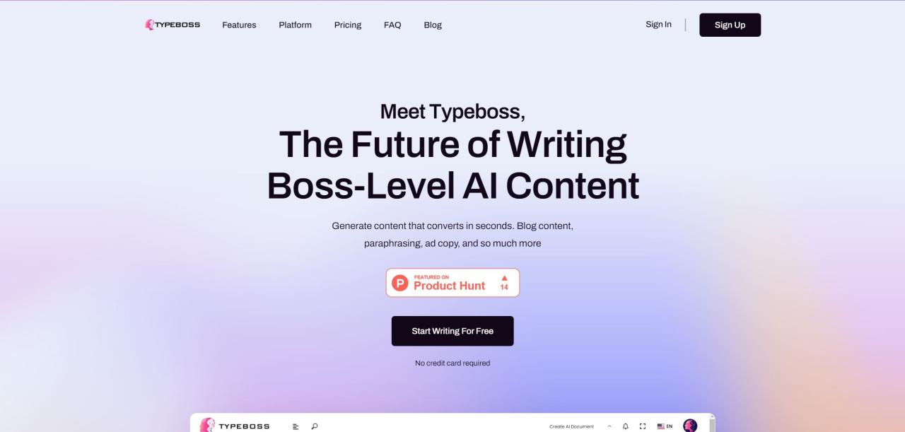 Herramienta IA Typeboss