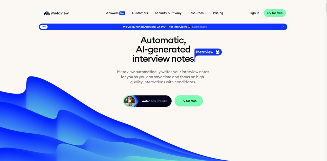Herramienta IA Metaview