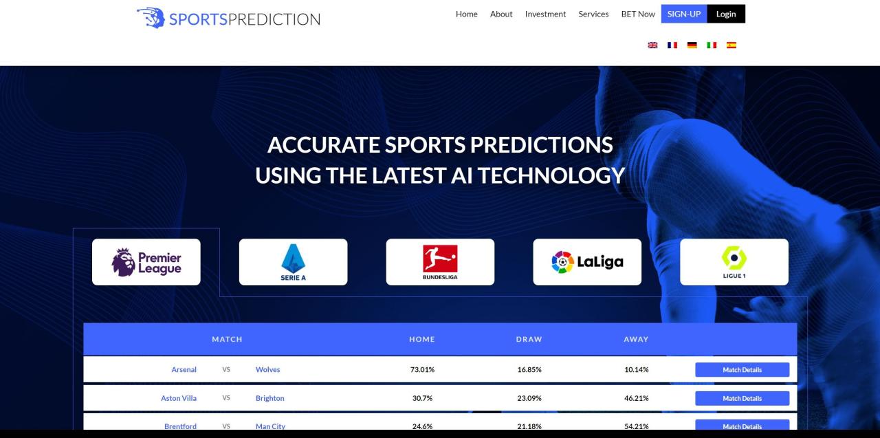 Herramienta IA Sports Prediction AI