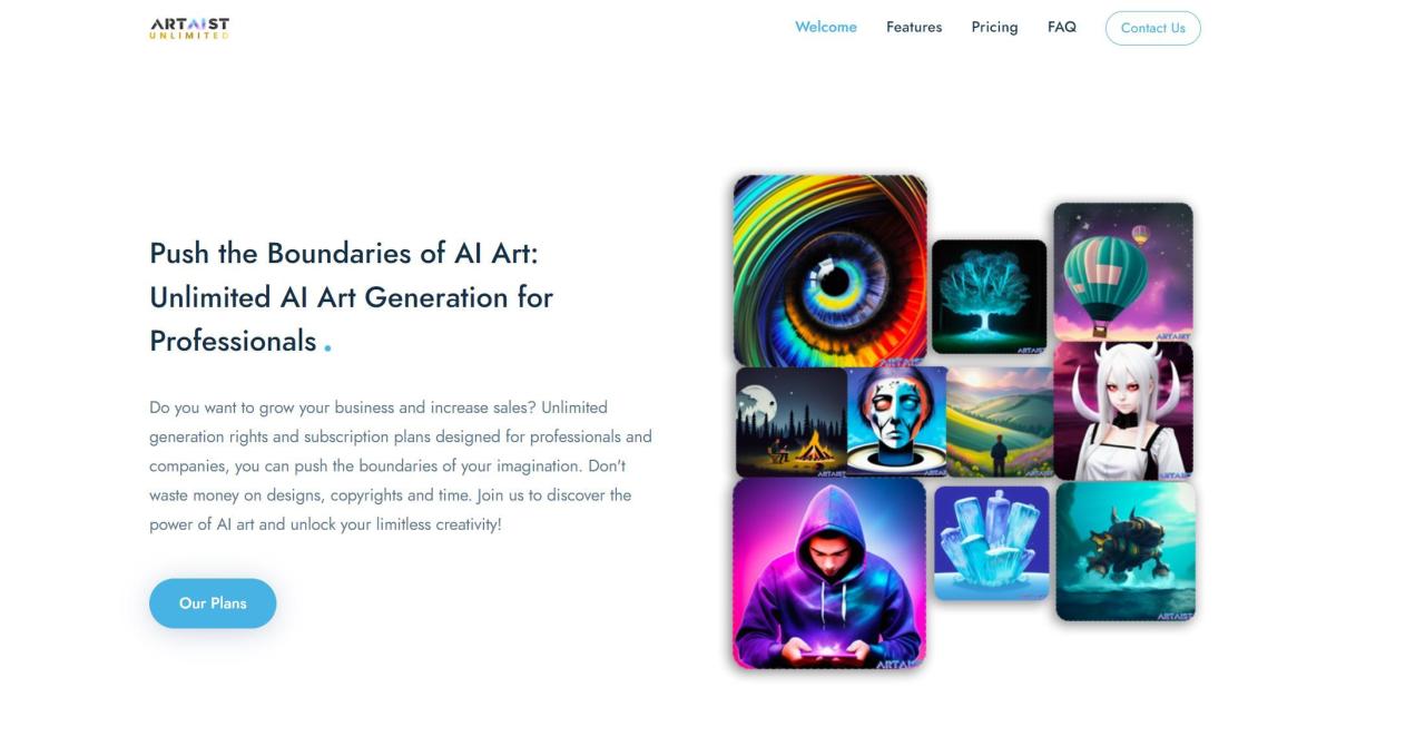 Herramienta IA ArtAIst Unlimited