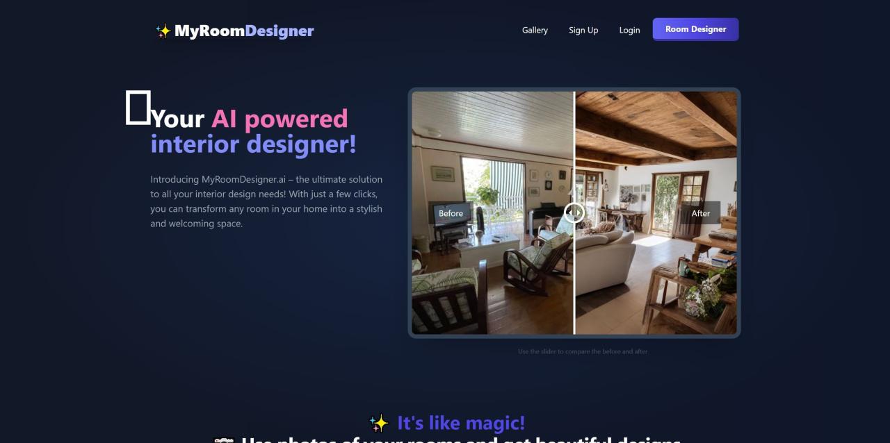 Herramienta IA Myroomdesigner