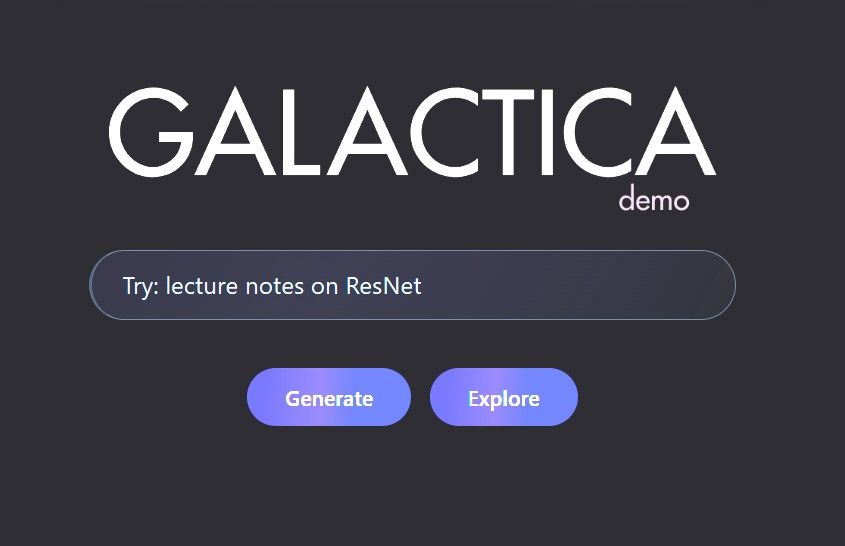 Herramienta IA Galactica