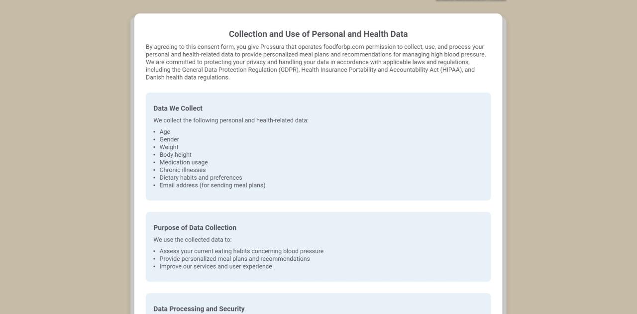 Herramienta IA Food For Blood Pressure