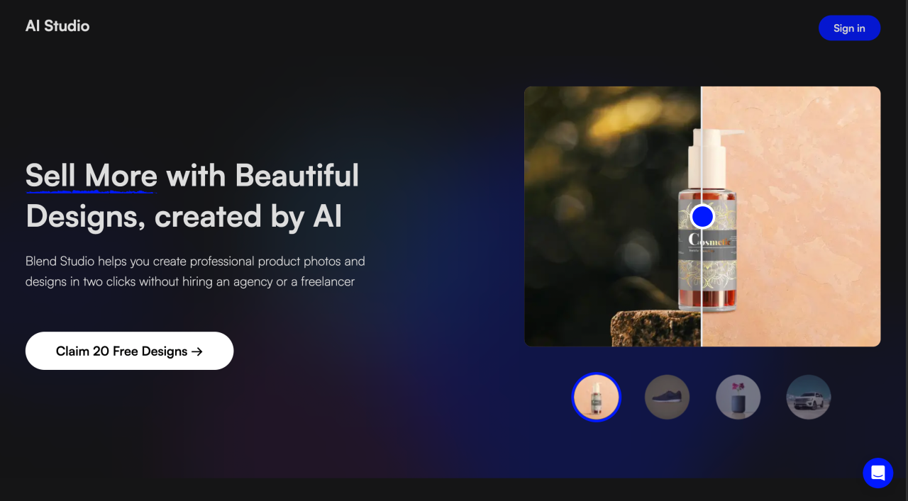Herramienta IA AI Studio Pictures