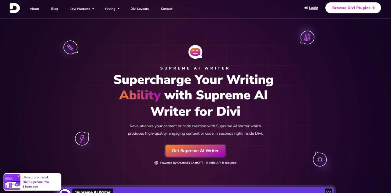 Herramienta IA Supreme AI Writer
