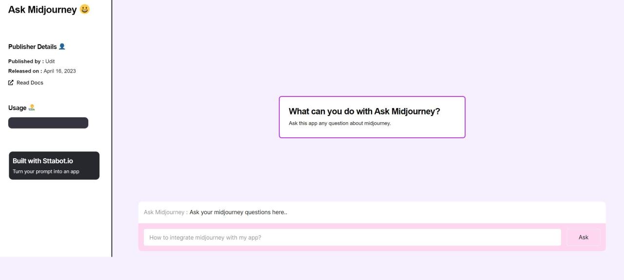 Herramienta IA Ask Midjourney