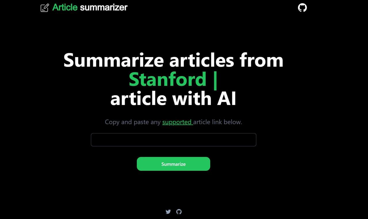 Herramienta IA Article Summarizer