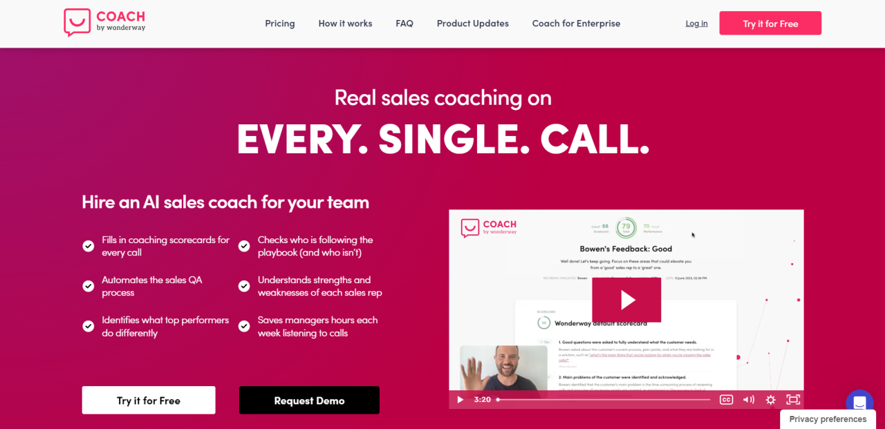 Herramienta IA Wonderway Coach