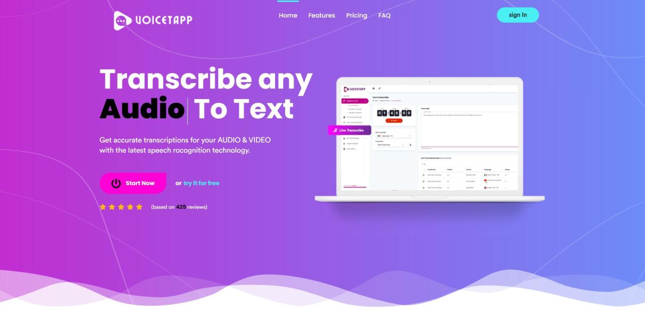 Herramienta IA Voicetapp