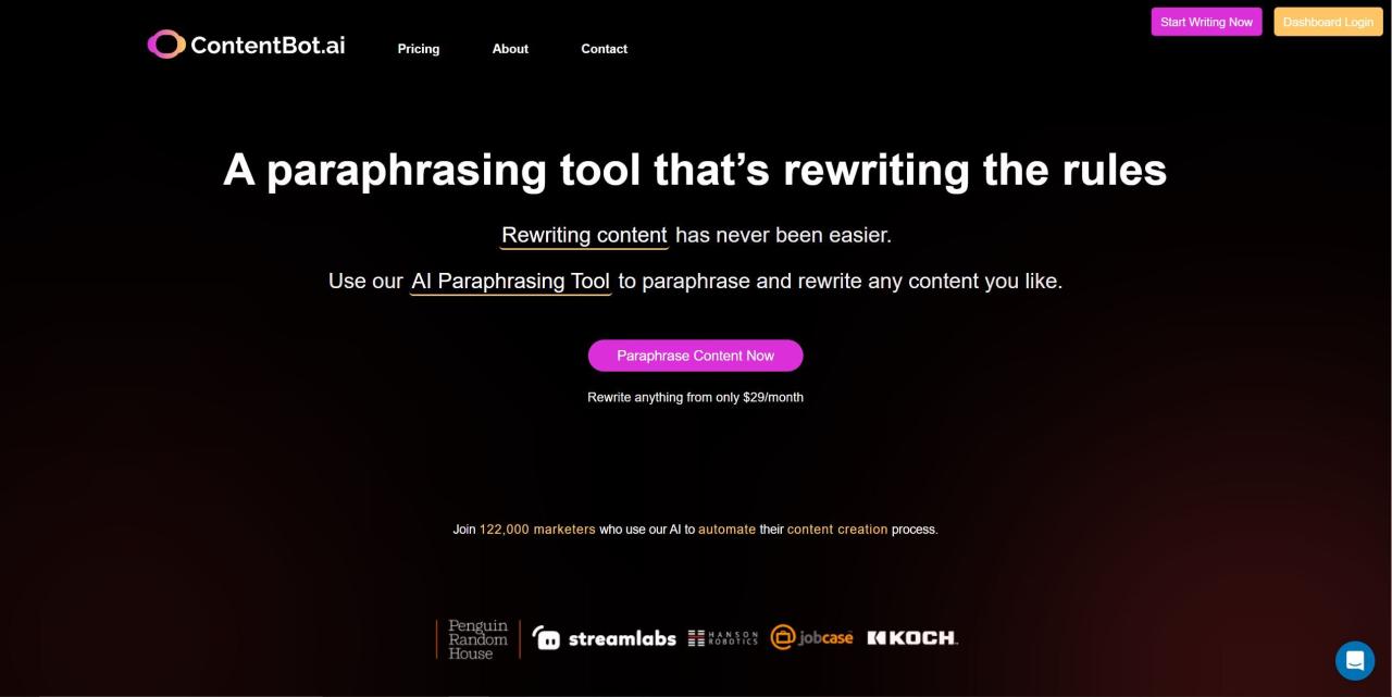 Herramienta IA Contentbot.AI