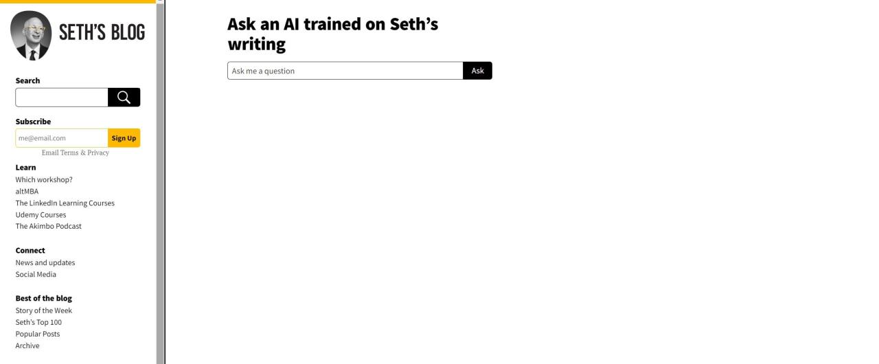 Herramienta IA Seths Chatbot