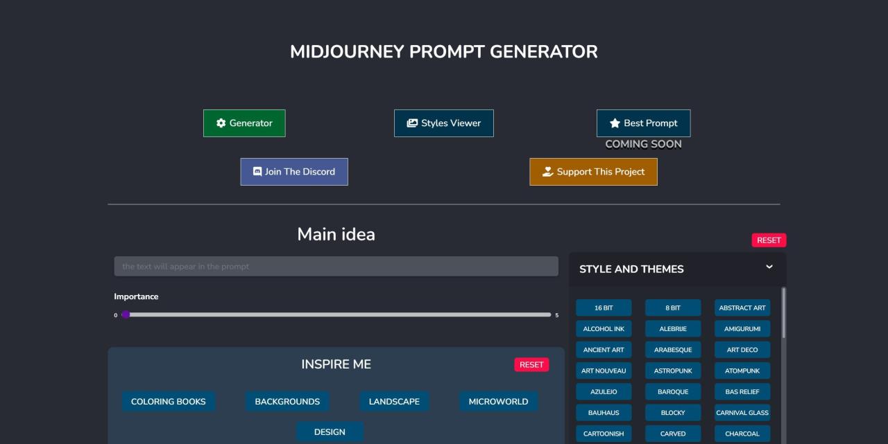 Herramienta IA Midjourney Prompts Journey